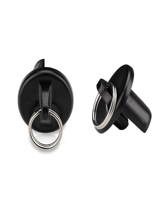 Vasteo Sun Shade Parts End Cap with Ring,Weather Resistance,for Coolaroo Exterior Roller Shade,Outdoor Blinds,Roller Shades(Black,1 Pair) - Image 1
